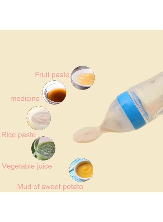 أونلي بيبي زجاجة رضاعة وملعقة سيليكون قابلة للضغط (خالية من مادة BPA) - Image 5